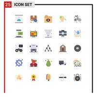 Modern Set of 25 Flat Colors and symbols such as internet virus gear runny allergy Editable Vector Design Elements