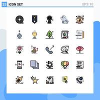 25 iconos creativos signos y símbolos modernos de la configuración de rango de la aplicación de mantenimiento elementos de diseño vectorial editables de energía vector