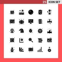 25 Universal Solid Glyphs Set for Web and Mobile Applications global development peas abilities wheat Editable Vector Design Elements