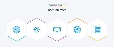 User Interface 25 Blue icon pack including user. document. interface. user interface. bluetooth vector