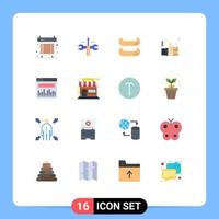 Universal Icon Symbols Group of 16 Modern Flat Colors of data solution toolings like finger Editable Pack of Creative Vector Design Elements