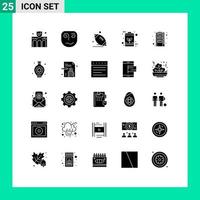 Set of 25 Modern UI Icons Symbols Signs for energy eco mask battery sport Editable Vector Design Elements