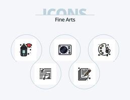 paquete de iconos llenos de línea de bellas artes 5 diseño de iconos. arte. gráfico. voz. diseño. círculo vector