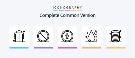 paquete completo de íconos de línea 5 de versión común que incluye estadísticas. grafico. cubilete. cuadro. ciencia. diseño de iconos creativos vector