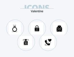 paquete de iconos de glifos de san valentín 5 diseño de iconos. amar. san valentin amar. enamorado. amar vector