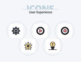 User Experience Line Filled Icon Pack 5 Icon Design. computer . light. electric . vector