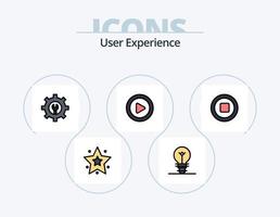 User Experience Line Filled Icon Pack 5 Icon Design. computer . light. electric . vector