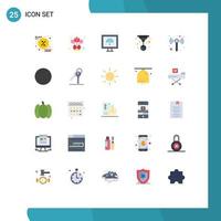 Set of 25 Modern UI Icons Symbols Signs for connection wifi internet technology print Editable Vector Design Elements