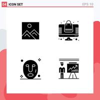 Universal Icon Symbols Group of Modern Solid Glyphs of frame mask education shopping business Editable Vector Design Elements