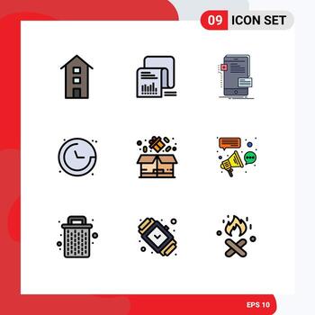 9 iconos creativos signos y símbolos modernos de lista de brújula de ubicación desarrollador elementos de diseño de vector editables móviles