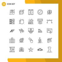 25 Creative Icons Modern Signs and Symbols of downgrade target bathroom audience good Editable Vector Design Elements