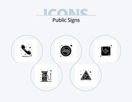 Public Signs Glyph Icon Pack 5 Icon Design. left. arrow. phone. sign. cigarette vector