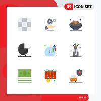 9 Thematic Vector Flat Colors and Editable Symbols of software pram dates carriage baby Editable Vector Design Elements