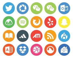 20 Social Media Icon Pack Including microsoft access rss firefox ati ibooks vector