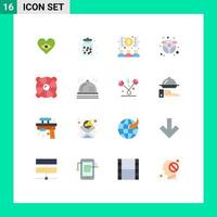 16 User Interface Flat Color Pack of modern Signs and Symbols of infant child sweets baby panty money Editable Pack of Creative Vector Design Elements