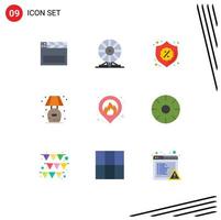 Universal Icon Symbols Group of 9 Modern Flat Colors of fire stand motion living sale Editable Vector Design Elements