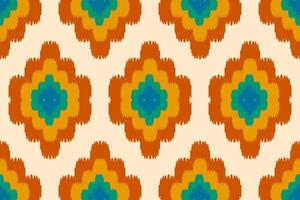 Ethnic ikat seamless pattern in tribal. Aztec geometric ethnic ornament print. Ikat pattern style. vector