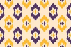 Abstract ethnic ikat background. Geometric seamless pattern in tribal. Fabric Mexican style. vector
