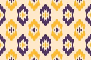 Abstract ethnic ikat background. Geometric seamless pattern in tribal. Fabric Mexican style. vector