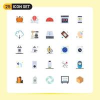 25 Creative Icons Modern Signs and Symbols of mobile web balloon template browser Editable Vector Design Elements