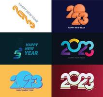 Big Set of 2023 Happy New Year logo text design 2023 number design template vector