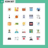 Stock Vector Icon Pack of 25 Line Signs and Symbols for computing software bag application programmer interface api Editable Vector Design Elements