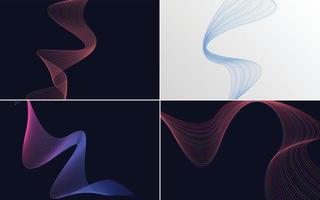 modern wave curve abstract presentation background Pack vector