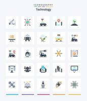 Creative Technology 25 Flat icon pack  Such As computer. leaf. location. technology. location vector