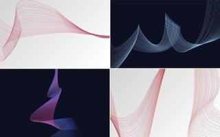 modern wave curve abstract presentation background Pack vector