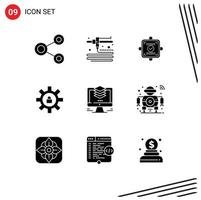 9 Thematic Vector Solid Glyphs and Editable Symbols of file layers report support setting Editable Vector Design Elements