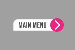 Basic RGBmain menu button vectors.sign label speech bubble main menu vector