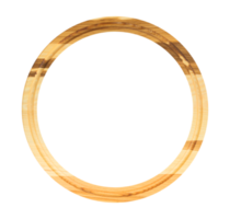marco de fotos redondo de madera png