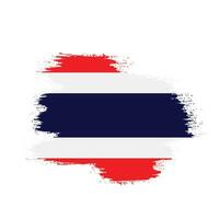 Hand paint professional abstract Thailand flag vector