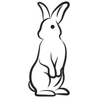 Cute Rabbit Drawing. vector