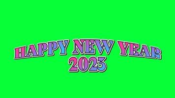 frohes neues jahr 2023 green-screen-animation video