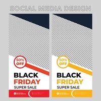 Black Friday Sale Rollup Banners vector