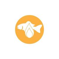 Fish Oil Logo Vector Illustration Template