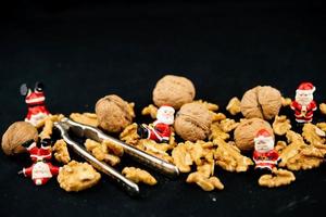 Walnut kernels are the most popular nuts at Christmas time photo