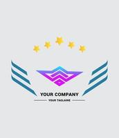 geometric with linear style logo vector logo desing