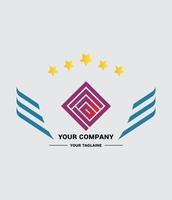 geometric with linear style logo vector logo desing