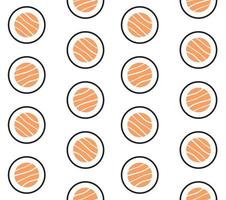 Vector seamless pattern of sushi roll
