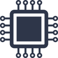 ícone de fichas na cor preta. ilustração de sinais de chip de circuito. png