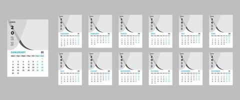New Year Calendar 2023 Design Template vector