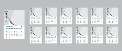 New Year Calendar 2023 Design Template vector