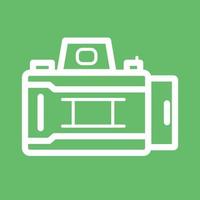 Open Camera Line Color Background Icon vector