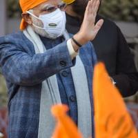 nueva delhi, india, 26 de diciembre de 2022 - primer ministro indio shri. narendra modi habla durante el programa 'veer baal diwas' en el estadio nacional major dhyan chand en nueva delhi foto