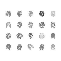 Finger Print Logo and Symbol Images vector