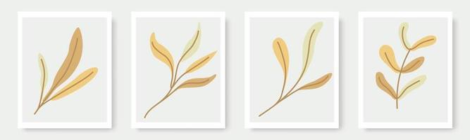 Exotic jungle leaves. Abstract contemporary modern trendy illustrations element icon vector