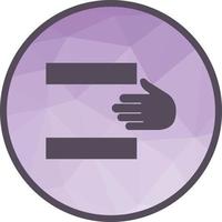 Danger of Hand Press Low Poly Background Icon vector