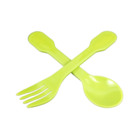 cute spoon and fork toys with transparent background png